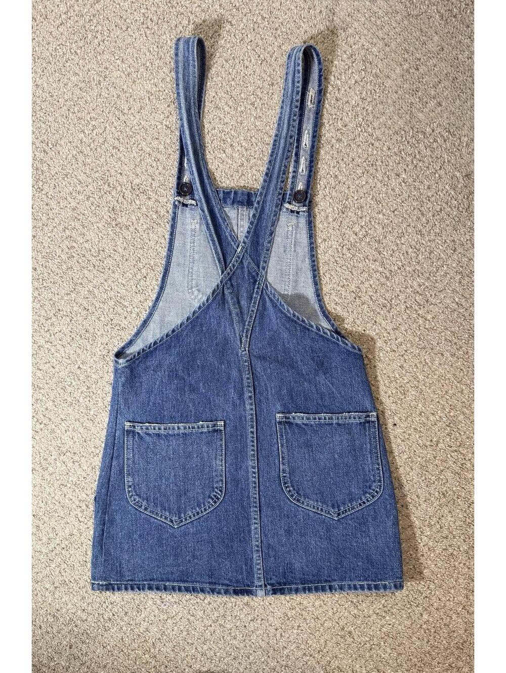 Tularosa Blue Denim Jumper "Sophia" Overall Dress Size Small - Picture 8 of 12